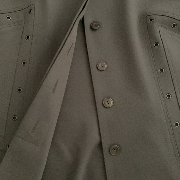 Carlisle Vintage Dark Brown Pantsuit. 48% Wool. Buttons & Stud Detailing. Size 6 - Picture 3 of 15